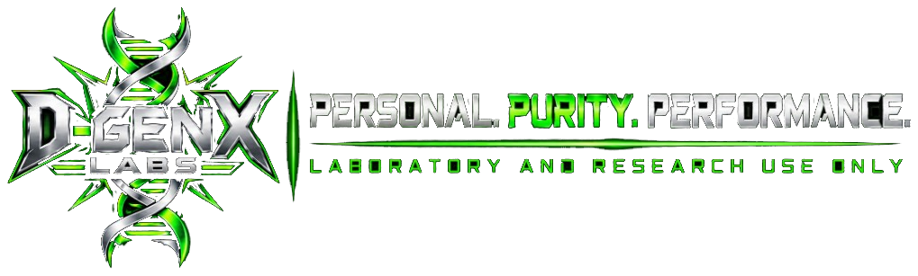 D-GenX Labs. Personal. Purity. Performance. Laboratory and research use only.